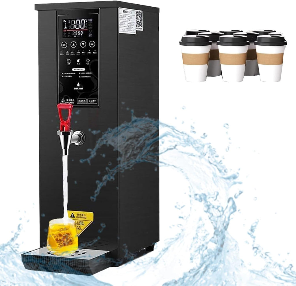 Hot Water Dispenser Countertop 25L, 3000W Water Boiler for Hot Drinks, LCD Touch Screen, for Coffee Tea Restaurant Office,Black