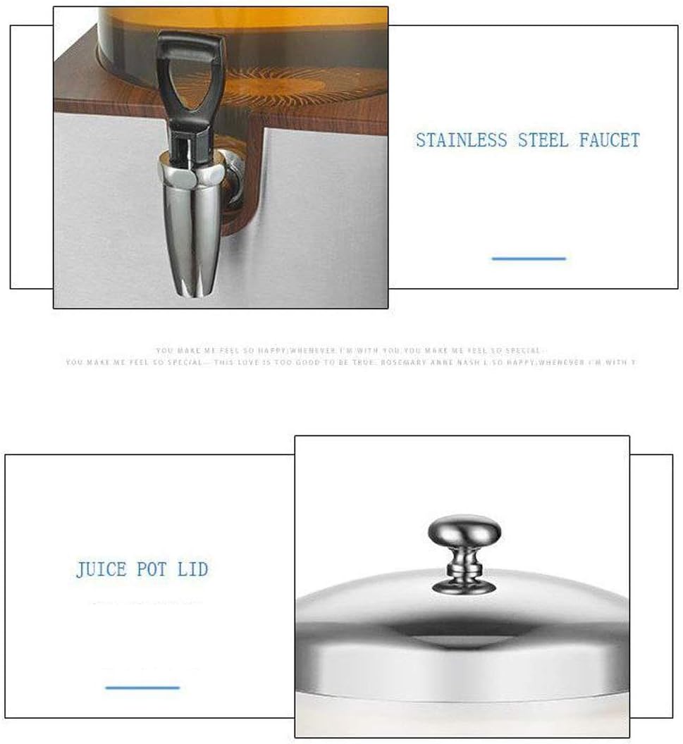 Juice Dispenser Beverage Dispenser, Electric Heating Juice Dispenser for Milk Tea Shop Hotel Drink Dispenser Stainless Steel Insulated Barrel