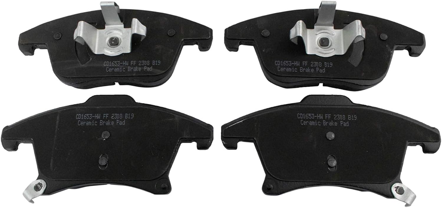 TRQ Front Brake Pad and Rotor Set Ceramic G Coated Vented Rotors Compatible with 2013-2020 Ford Fusion 2013-2016 Lincoln MKZ