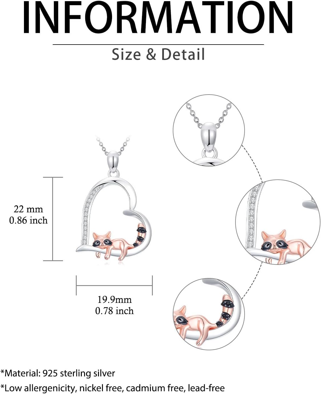 ZBA Natural Diamond Animal Necklaces for Women, 18k Gold Plated 925 Sterling Sliver Fine Jewelry Meaningful Gifts (Color F-G/Clarity I1-I2)