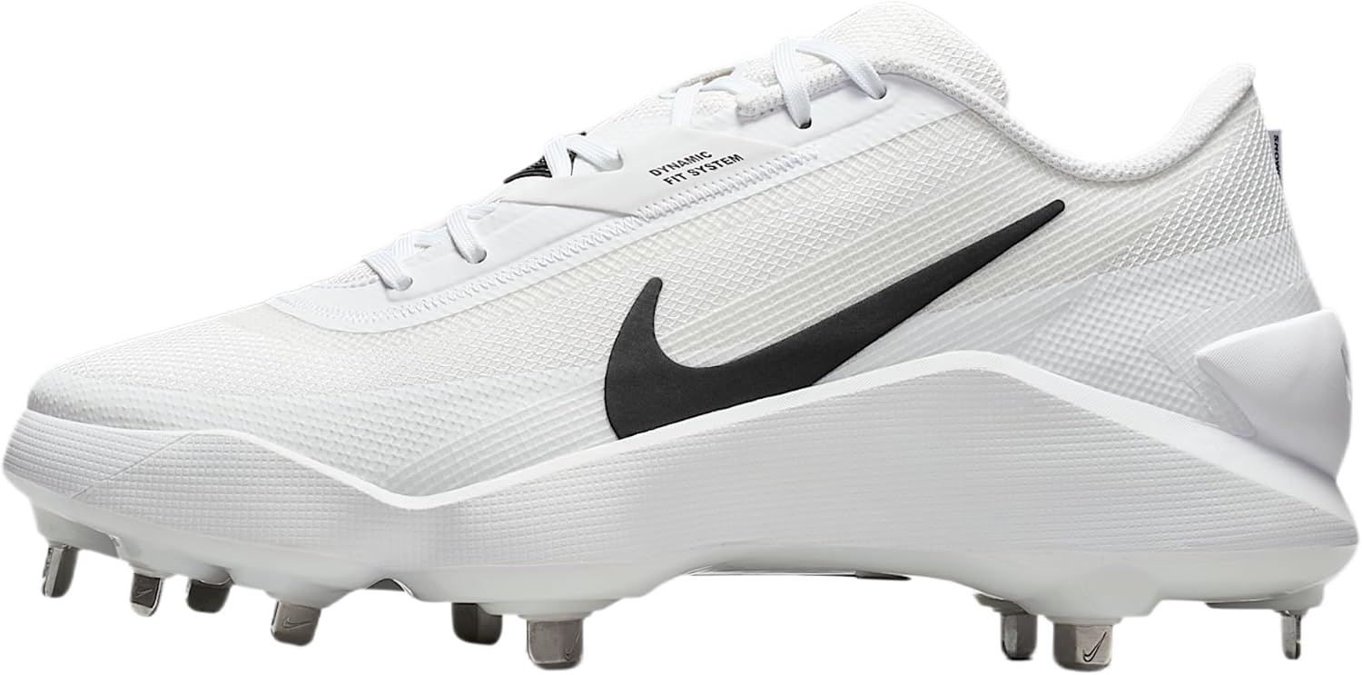 Nike Diamond Showcase MTL Baseball Cleats (White/Black)