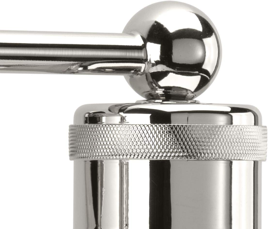 Progress Lighting Hansford Collection 1-Light Clear Glass Coastal Bath Vanity Light Polished Nickel