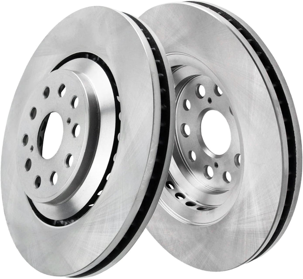Detroit Axle - 8pc Brake Kit for 2018-2025 Lexus LS500 LS500h, Disc Brake Rotors Ceramic Brakes Pads 2019 2020 2021 2022 2023 2024 Replacement : 14.06' inch Front and 13.19' inch Rear Rotor