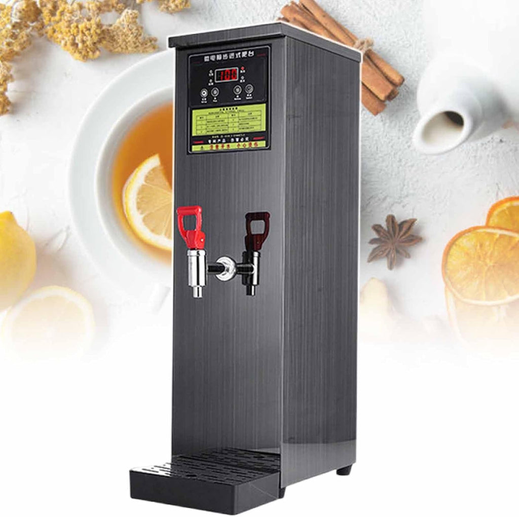 Commercial Hot Water Dispenser, Stepping Type Boiling Water Machine, Hot Water Constant Temperature Machine, Stainless Steel Material, LCD Temperature Display,Black