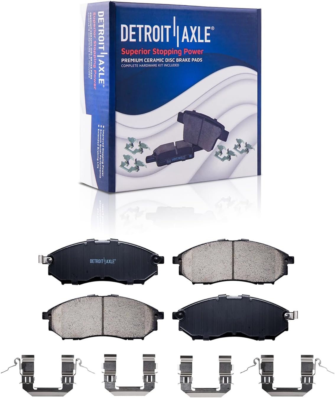 Detroit Axle - Brake Kit for INFINITI FX35 FX37 FX45 QX70 Disc Brake Rotors Ceramic Brakes Pads Replacement : 12.6' inch Front and 12.13' inch Rear Rotor