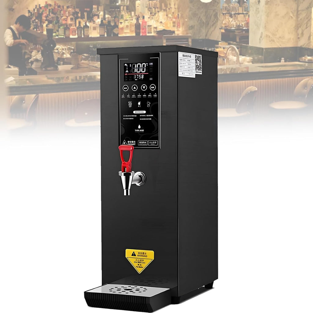 Commercial Water Boiler, Commercial Hot Water Dispenser, Temperature Adjustable, LCD Touchscreen, 60L/H Large Output, for Boba Tea Coffee Office Restaurant Black