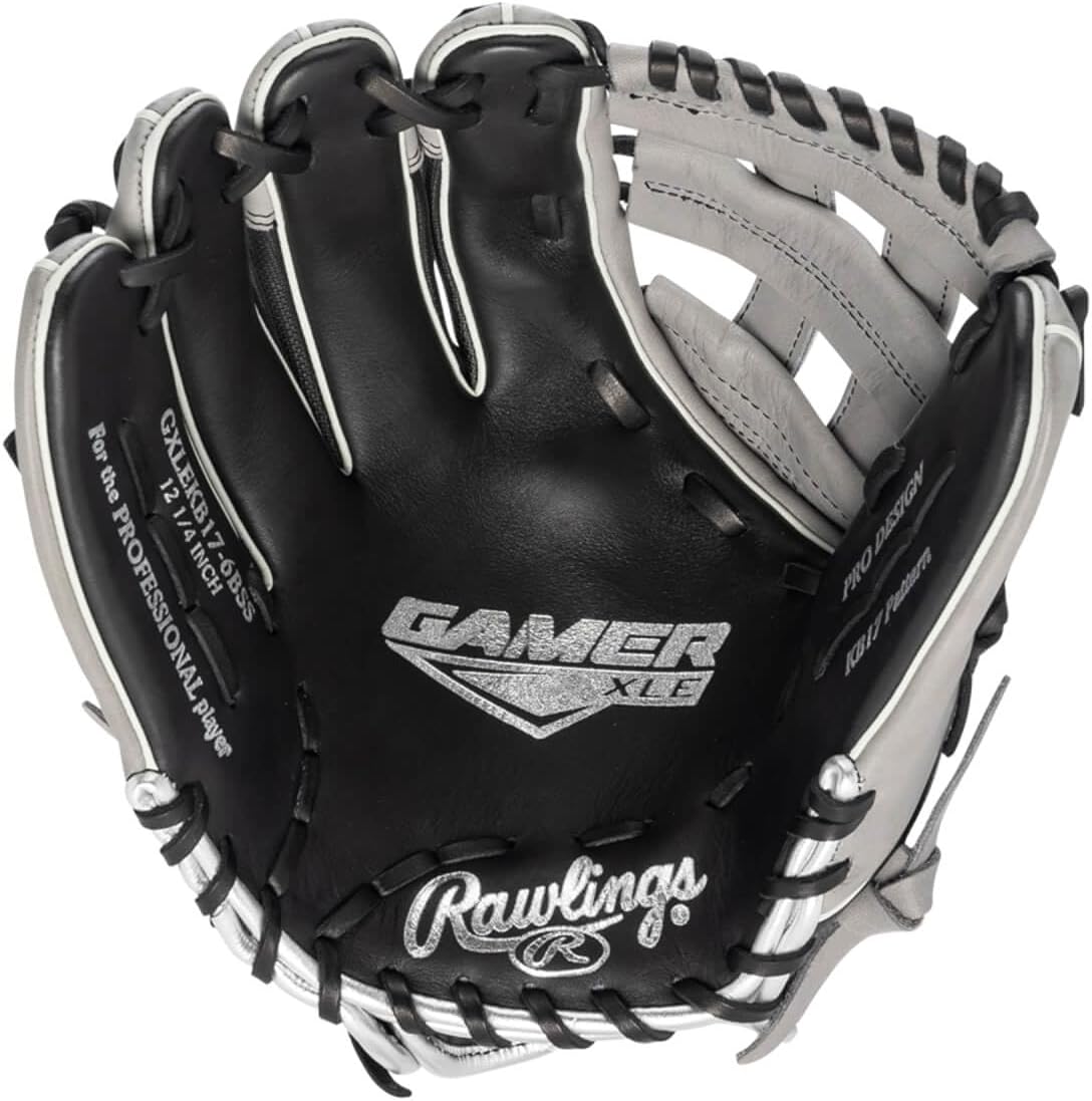 Rawlings Gamer XLE Speed Shell Series Baseball Infield | Catcher | Utility Glove | Mitt | Travel | Youth | 11.5' | 12.25' | 32.5' | Black | Grey | Right | Left