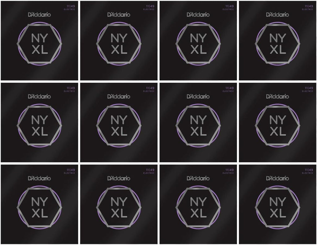 D'Addario NYXL Electric Guitar Strings Medium 11-49 (12 Pack Bundle)