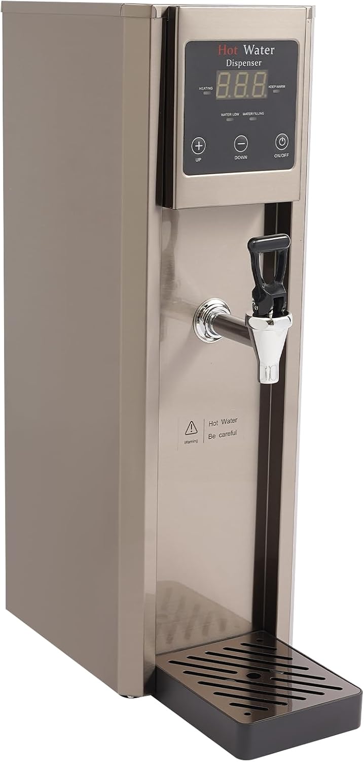 Electric Water Boiler, 1800W 7.8L/2.06gal Hot Water Dispenser, Adjustable Temperature Water Boiler, Large Capacity Step-Heating Temperature Control 104-210.2℉, for Coffee Shop Office Restaurant