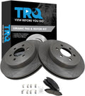 TRQ Front Brake Pad and Rotor Set Ceramic Vented Rotors Compatible with 2003-2004 Dodge Dakota