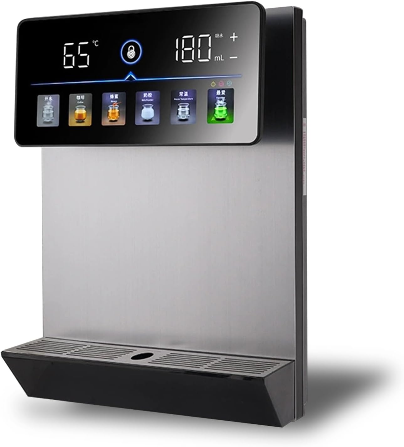 Wall-Mounted Mains Fed Unit Water Dispenser, Heating Water Dispenser 3S Instant Hot, W/Electronic Child Lock, Intelligent Touch Screen, for Office, Commercial Staff Canteens