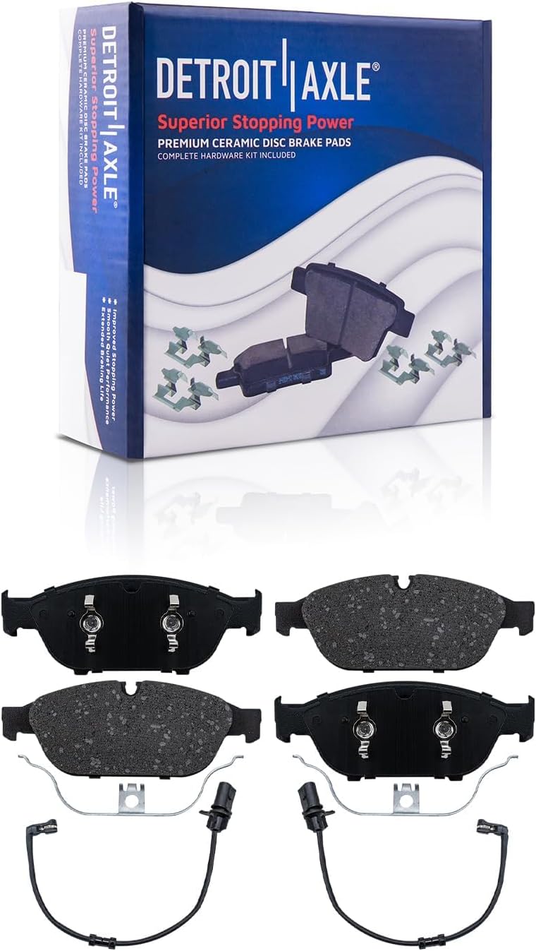 Detroit Axle - Brake Kit for Audi A7 A6 A8 Quattro S7, Disc Brake Rotors Ceramic Brakes Pads with Hardware Replacement : 14.02' inch Front and 12.99' inch Rear Rotors