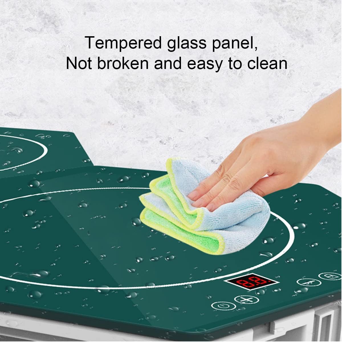 Plate Warmer Food Warming Tray Electric Warming Tray Splicable Electric Hot Plate for Food with Touch Temperature Control Tempered Glass Tray Food Warmer Buffets