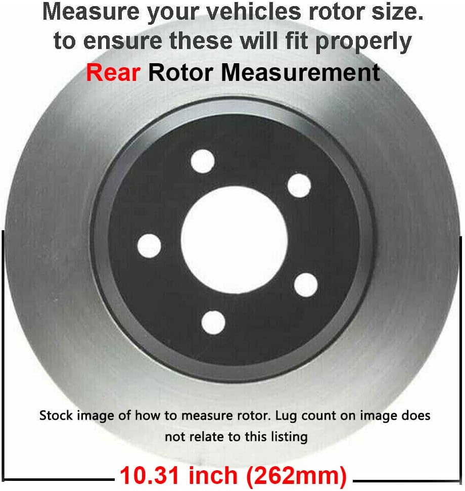 Detroit Axle - Brake Kit for Dodge Avenger Caliber Jeep Patriot Compass Chrysler 200 Sebring Replacement Disc Brake Rotors Ceramic Brakes Pads 5 Lugs: 11.57' inch Front and 10.31' inch Rear Rotors
