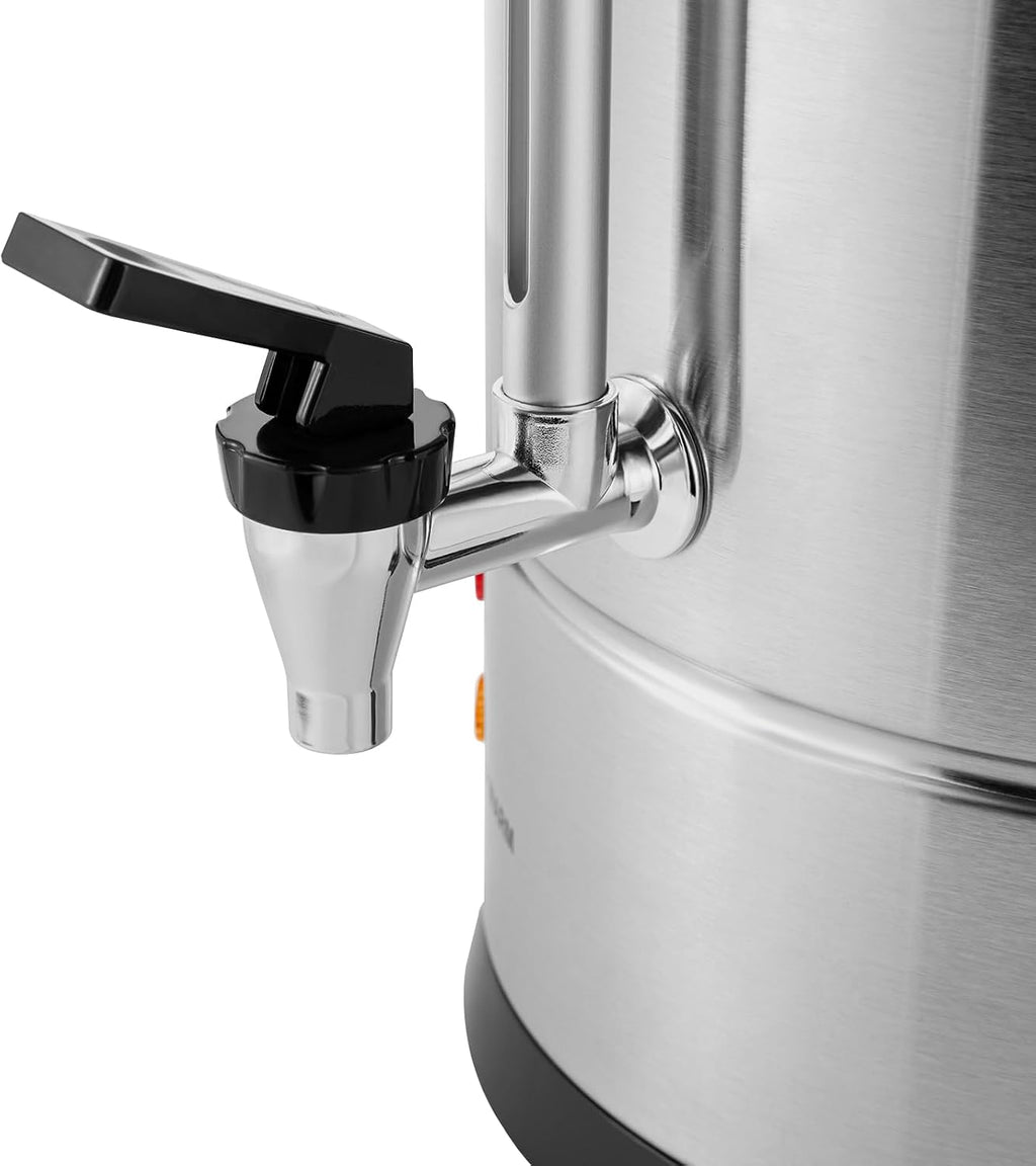 Commercial Coffee Urn, 25L/6.6Gal Stainless Steel Percolate Coffee Maker Hot Water Dispenser for Home, Party, Office, Wedding, Silver