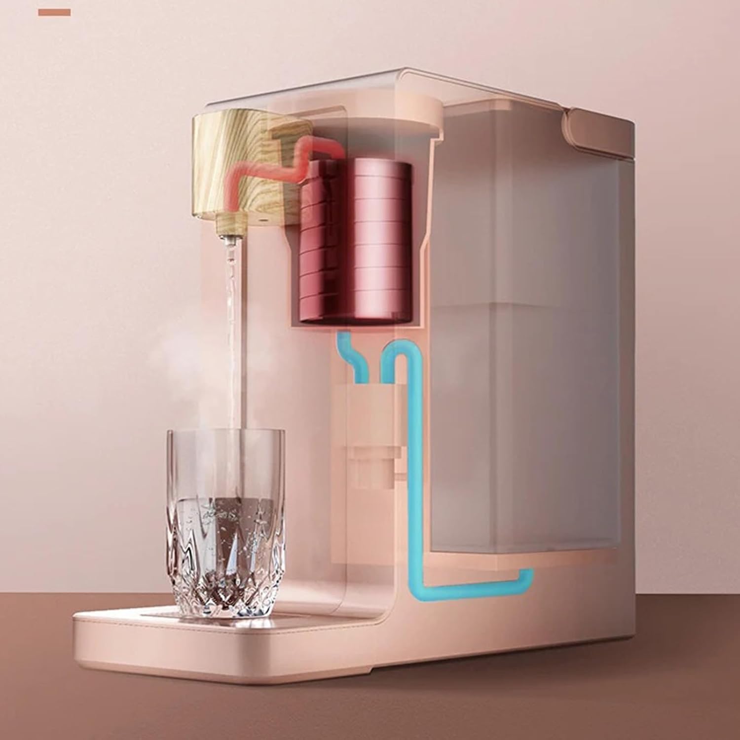 Water Dispenser 2L Intelligent Instant Water Dispenser, Fixed Amount Water Fountain, 6 Gear Thermostatic Fast Heating Desktop Water Boiler Dispenser