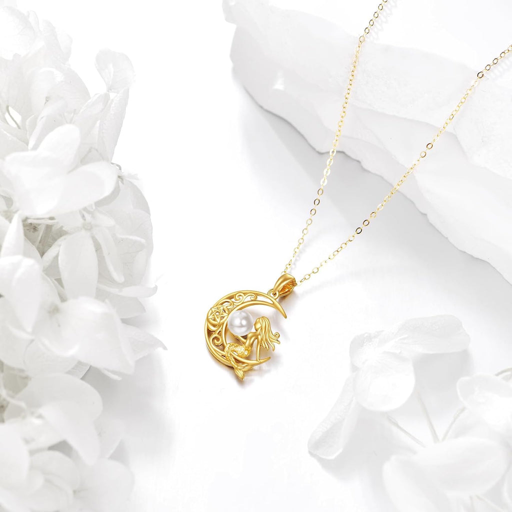 KECHO Christmas Gifts 14k Solid Gold Animals Necklace for Women Giraffe Bee Elephant Ladybug Koala Axolotl Horse Unicorn Cat Necklaces Pendant Jewelry Mothers Day Birthday for Mom Wife Friends