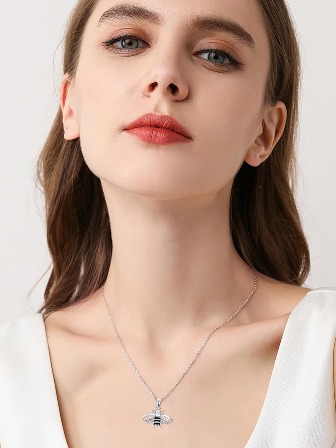 ZBA Natural Diamond Animal Necklaces for Women, 18k Gold Plated 925 Sterling Sliver Fine Jewelry Meaningful Gifts (Color F-G/Clarity I1-I2)