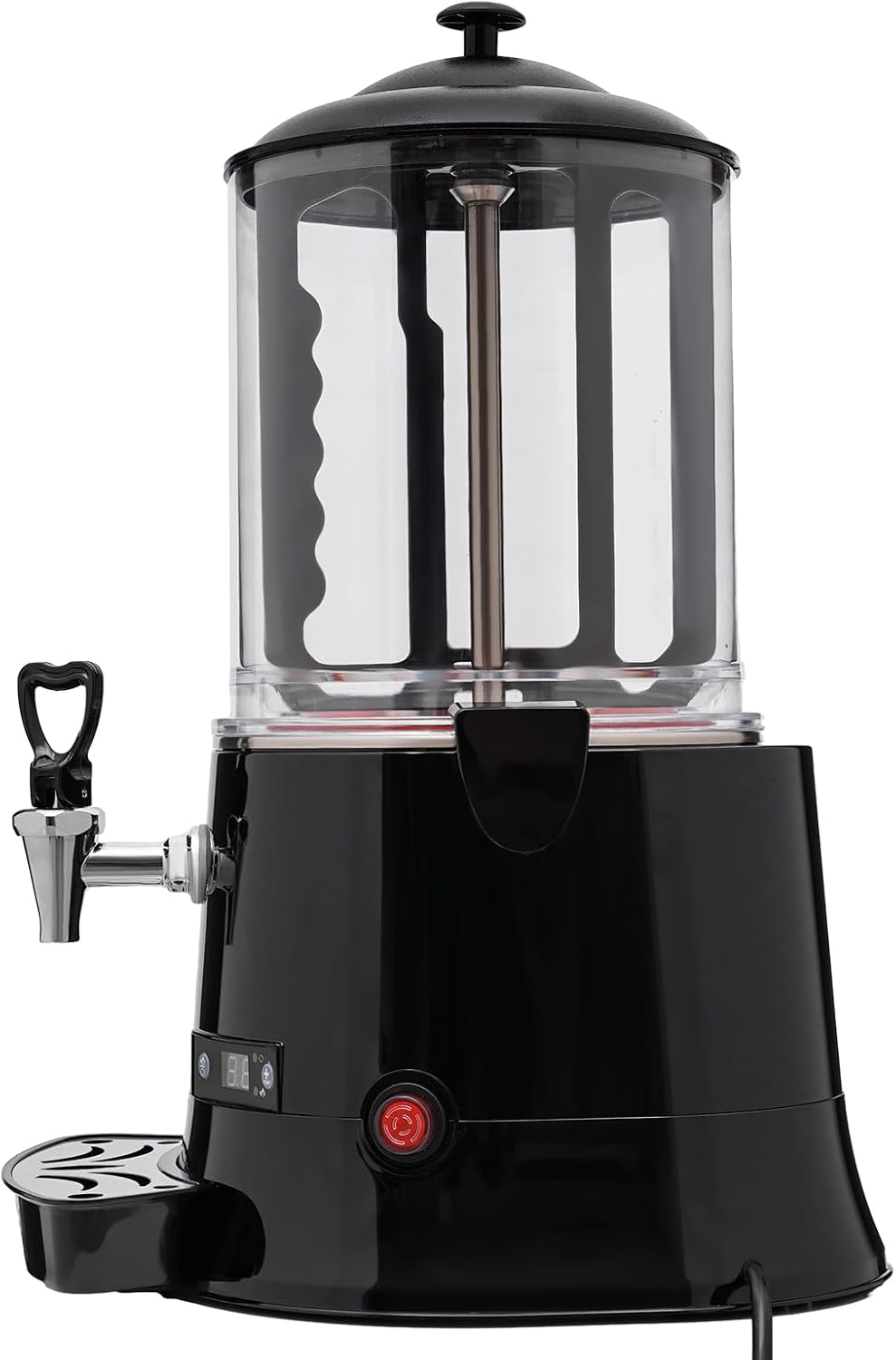 Hot Chocolate Machine, 10L/2.6Gal Commercial Hot Chocolate Machine Maker and Dispenser with Water Catching Tray,Temperature Control,400W Hot Beverage Warmer Dispenser for Heating Coffee, Milktea