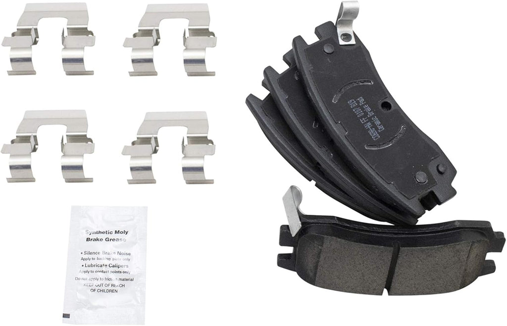 TRQ Front and Rear Brake Pad and Rotor Set Ceramic Compatible with 2002-2007 Buick Rendezvous