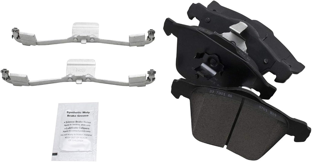 TRQ Front Brake Pad and Rotor Set Ceramic Vented 336 mm Rotors Compatible with 2003-2009 Volvo XC90