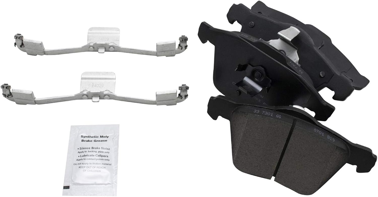 TRQ Front Brake Pad and Rotor Set Ceramic Vented 336 mm Rotors Compatible with 2003-2009 Volvo XC90