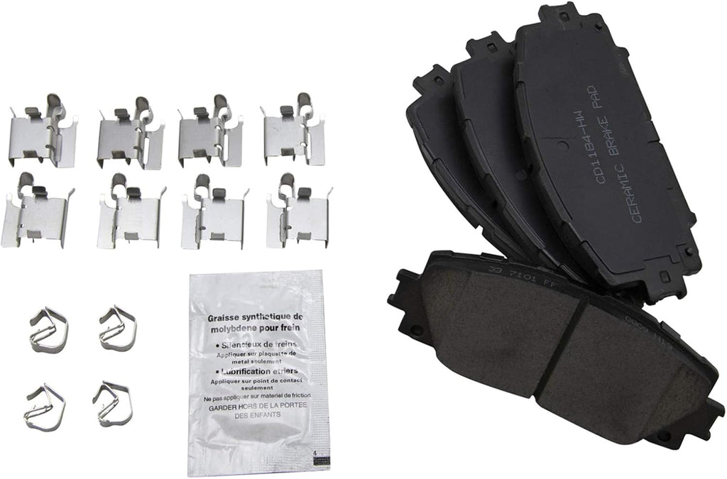 TRQ Front and Rear Brake Pad & Rotor Kit Pads Ceramic Compatible with 2016-2020 Toyota Prius