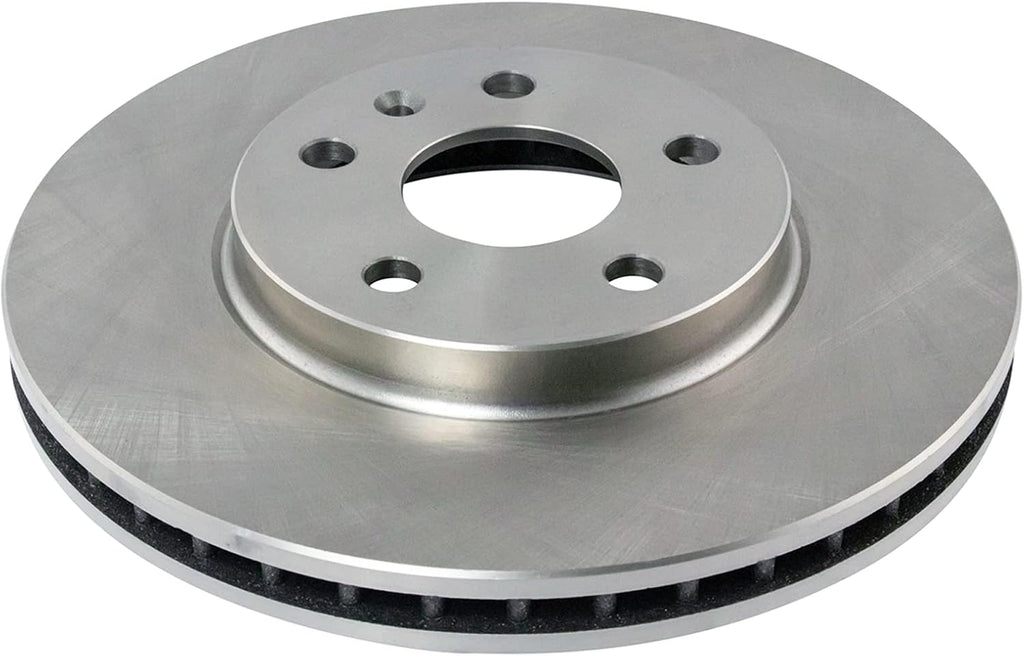 TRQ Front Ceramic Brake Pad and Rotor Set Compatible with 2008-2014 Cadillac CTS with Standard Duty Brakes with 315mm Front Rotors