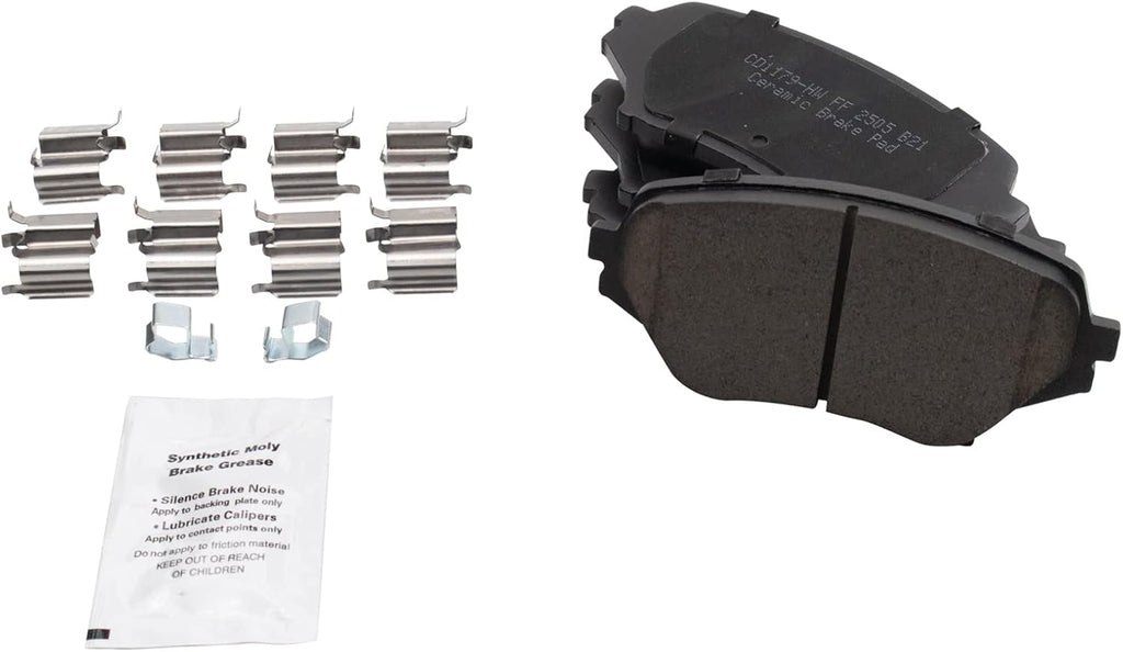 TRQ Front Ceramic Brake Pad and Rotor Set Coated Compatible with 2006-2015 Mazda MX-5 Miata