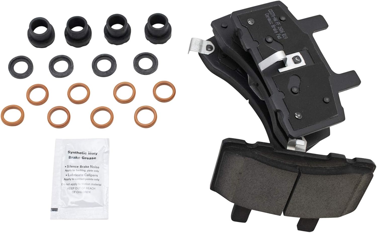 TRQ Front Brake Pad and Rotor Set Ceramic Vented Rotors Calipers Compatible with 1988-2000 Chevrolet GMC K3500 1989-2000 K2500 1992-1999 K2500 Suburban 1995-1999 K1500 Suburban