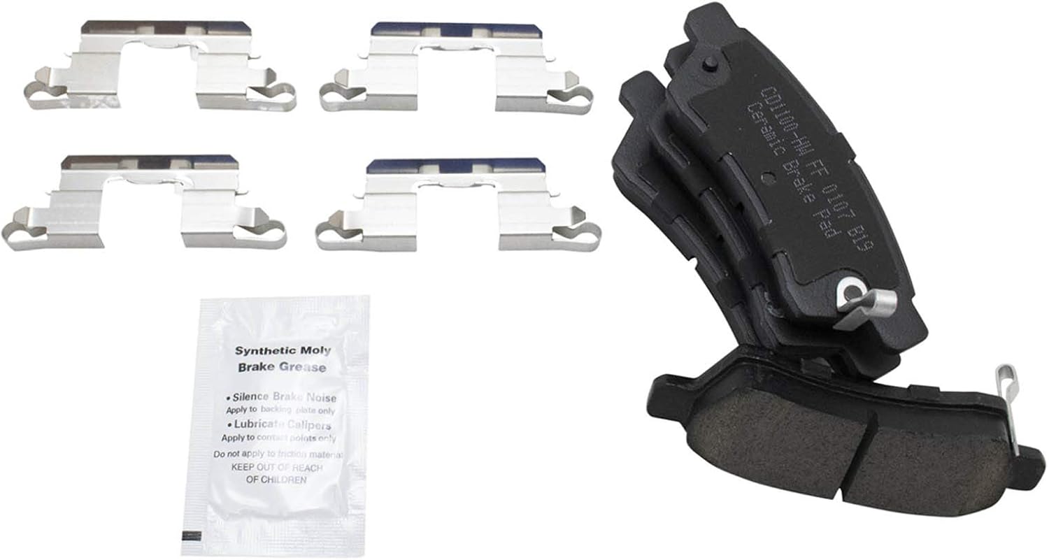 TRQ Performance Rear Brake Pad and Rotor Set Ceramic Drilled Slotted G Coated Rotors Compatible with 2005-2019 Nissan Frontier 2005-2015 Xterra 2009-2012 Suzuki Equator