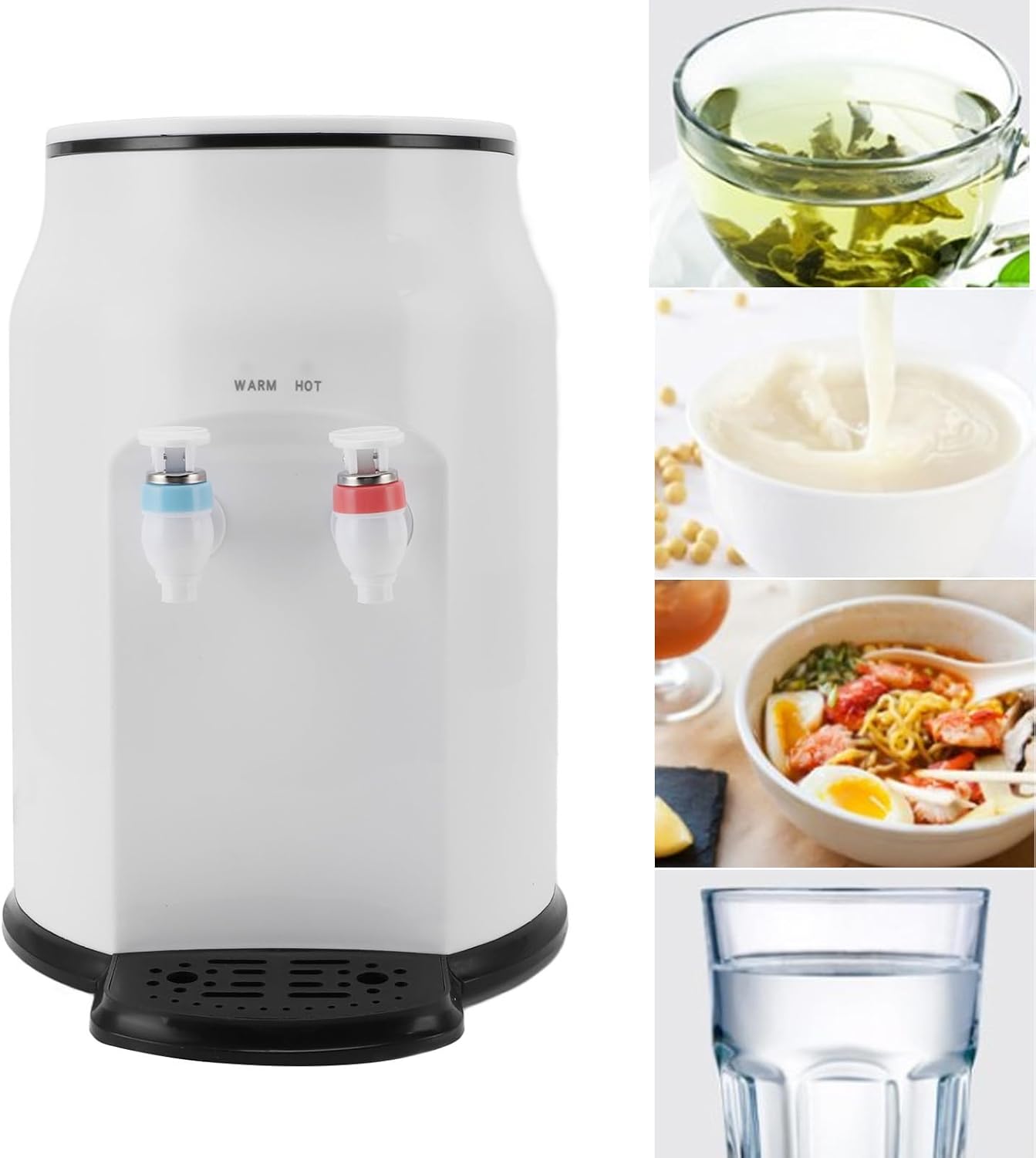 Countertop Water Dispenser, 500W Electric Hot Water Dispenser, Top Loading, 85 to 95°C Hot Water, ABS Material, US Plug 110V, 9.4x13.4in Size