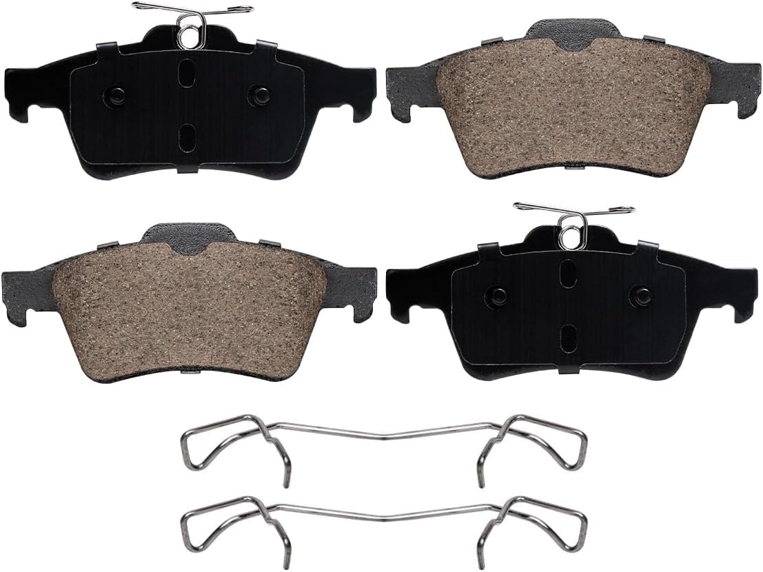 Detroit Axle - Brake Kit for 2006-2013 Volvo C70, 2006-2011 S40, 2005-2011 V50, Disc Brake Rotors Ceramic Brakes Pads with Hardware Replacement: 12.60' inch Front 11.02' inch Rear Rotor