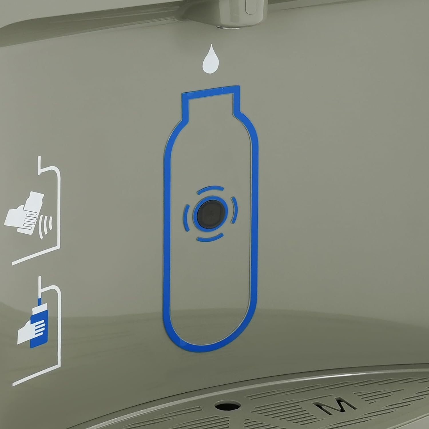 Wall Mounted Bottle Filling Station and Water Dispenser with Hands-Free Sensor, 5-6.82L/Min Flow & Filter - Grey Stainless Steel for Home Office Gym