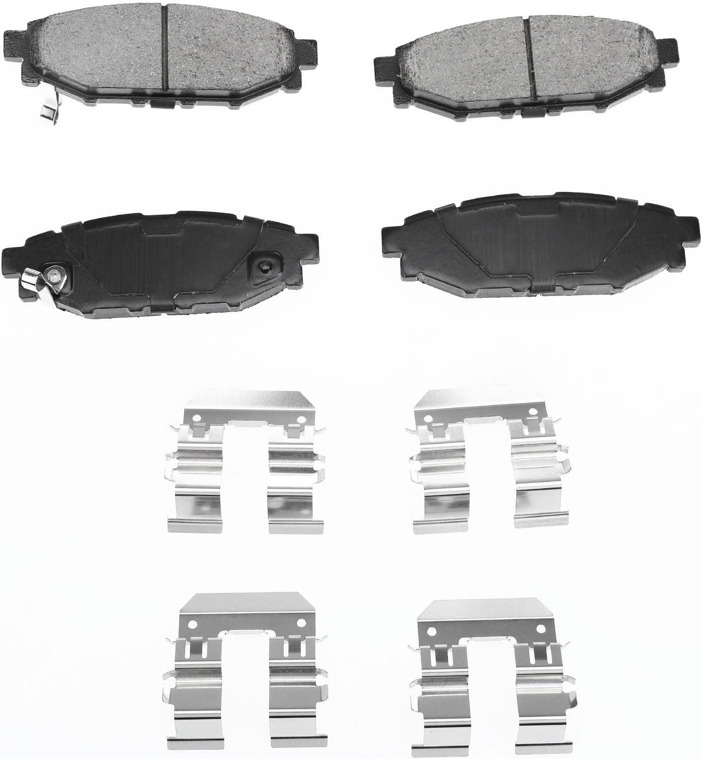 A-Premium 10.78 inch (274 mm) Rear Drilled and Slotted Disc Brake Rotors + Ceramic Pads Kit Compatible with Select Subaru Models - Crosstrek 2016-2020, Forester 2014-2018, Impreza, XV Crosstrek