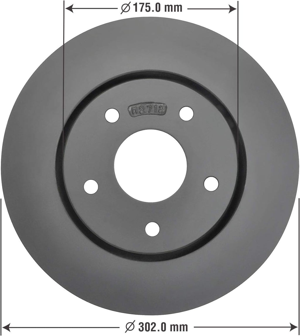 Goodyear Brakes PRK39648F | Front Brake Kit w/Pair (2) of Coated Brake Rotors & Carbon-Ceramic Brake Pads fit Chrysler Town & Country 16-08; Dodge Grand Caravan 16-08 & More - See Applications Below
