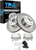 TRQ Front Brake Pad and Rotor Set Ceramic Calipers Compatible with 1998-2002 Subaru Forester 1997-2002 Legacy 1998-2001 Impreza 2000 Outback