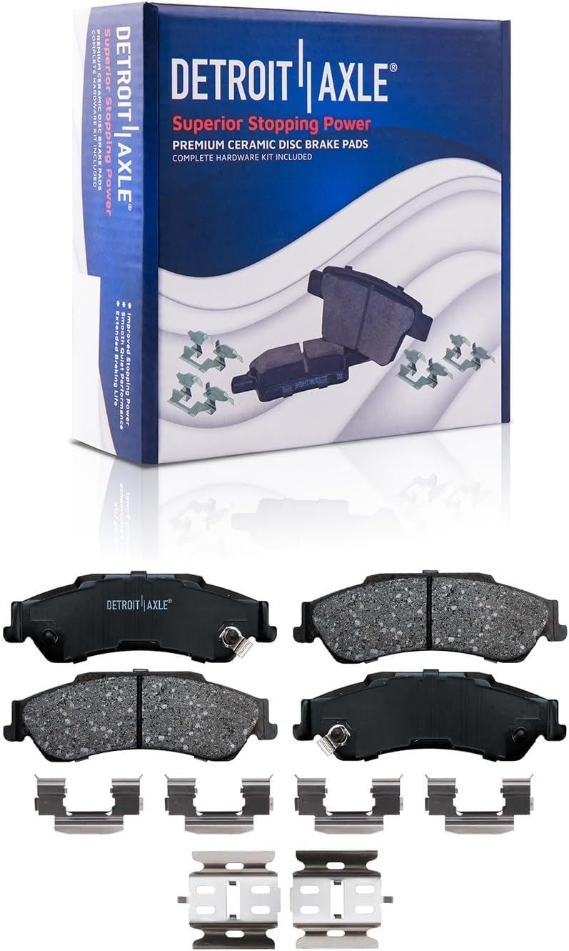 Detroit Axle - Brake Kit for Chevrolet Blazer S10 GMC Jimmy Sonoma Isuzu Hombre Oldsmobile Bravada Disc Brakes Rotor Ceramic Brake Pads Front and Rear Replacement