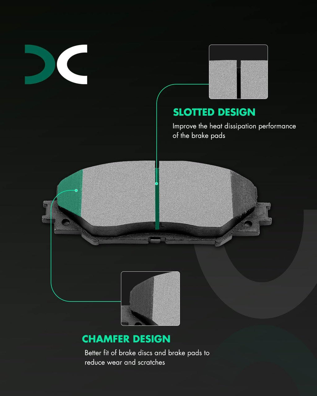 SCITOO Front 10.83' Brake Pads and Rotors Kits Fit For Pontiac Vibe 2009-2010,For Scion xD 2008-2014,For Toyota Corolla 2009-2019,For Toyota Matrix 2009-2014
