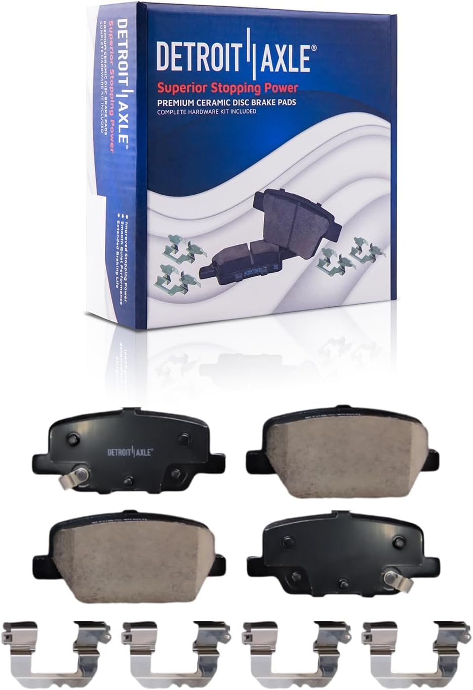 Detroit Axle - Brake Kit for Hyundai Palisade 2020, Disc Brake Rotors Ceramic Brakes Pads with Hardware Replacement : 13.39' inch Front and 12.01' inch Rear Rotors