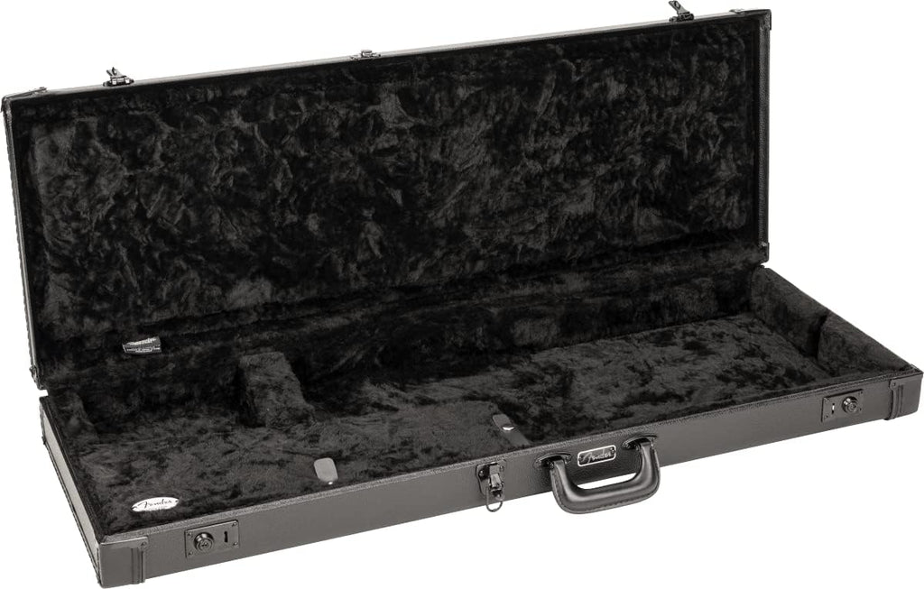 Fender® Classic Series Wood Case for Strat®/Tele® - Blackout Case for Electric Guitar, Colour: Blackout (All Parts in Black)