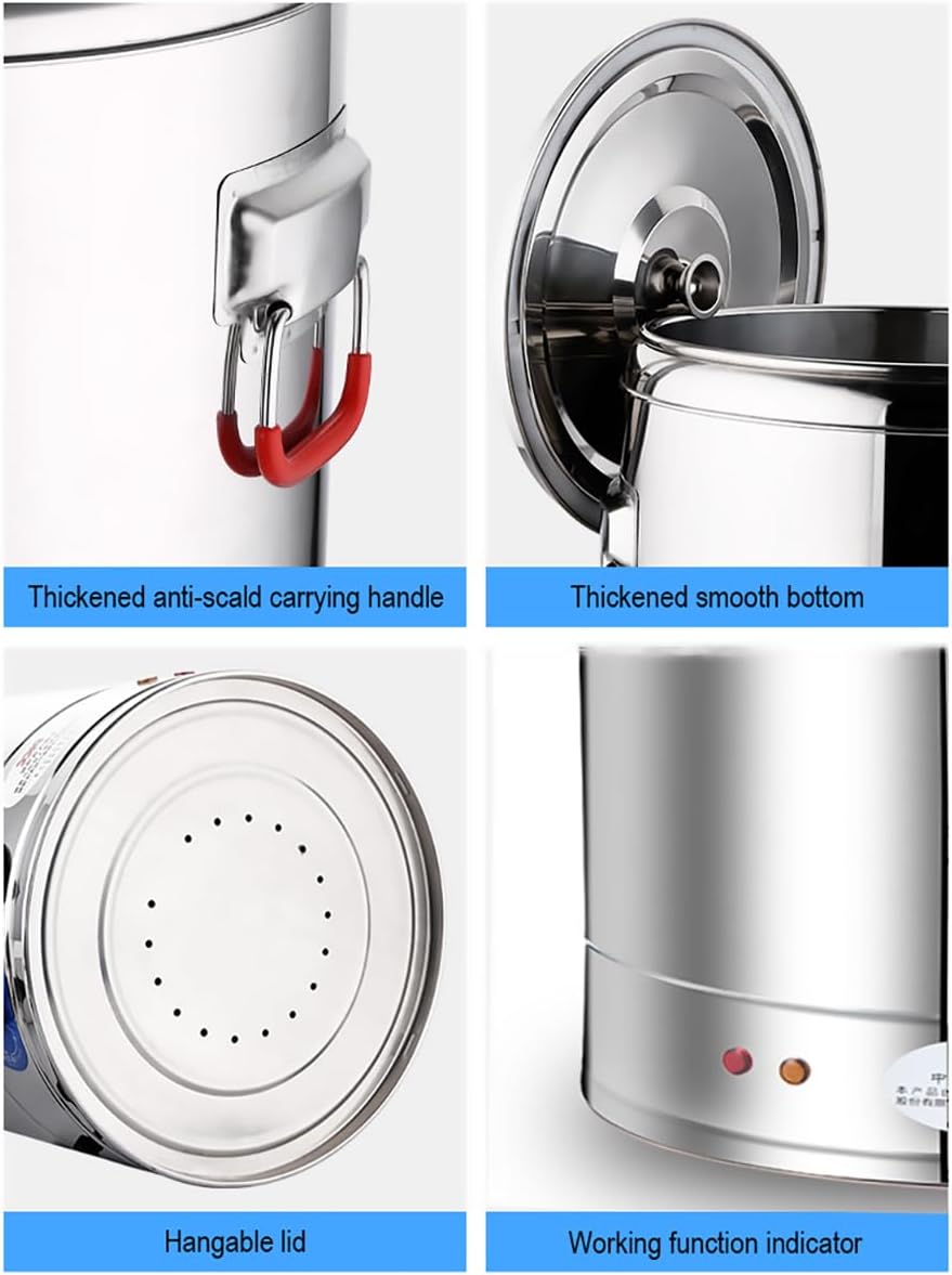 Commercial Electric Hot Water Urn, Stainless Steel Heating Tea Urn Insulated Bucket, Large Capacity Catering Urn，Hot Water Boiler Dispenser,30-110°C Temperature，for Restaurant Beverage Shop Party