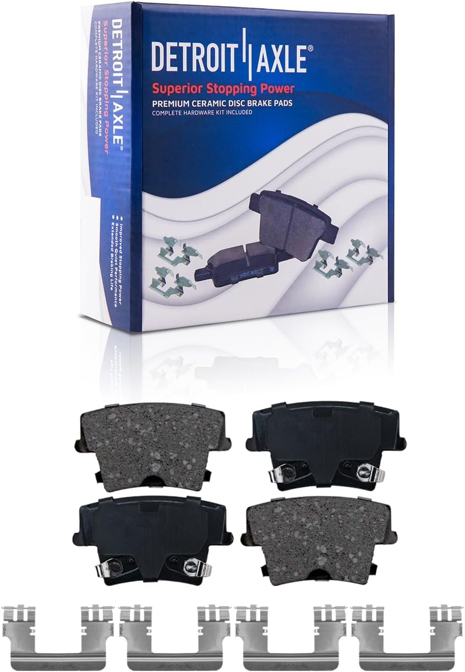 Detroit Axle - Brake Kit for Chrysler 300 Dodge Charger Challenger Magnum Disc Brake Rotors Ceramic Brakes Pads Replacement : 13.58' inch Front and 12.60' inch Rear Rotors