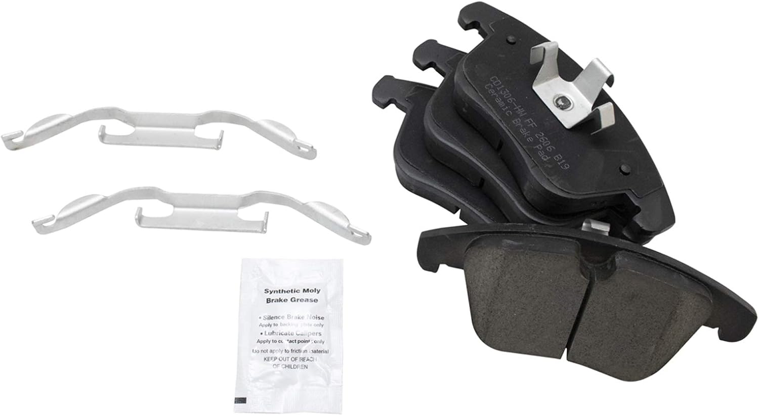 TRQ Front Brake Pad and Rotor Set Ceramic Coated Rotors Compatible with 2012-2015 Land Rover Range Rover Evoque 2008-2018 Volvo S60 V60 2007-2016 S80 2008-2016 V70 XC70