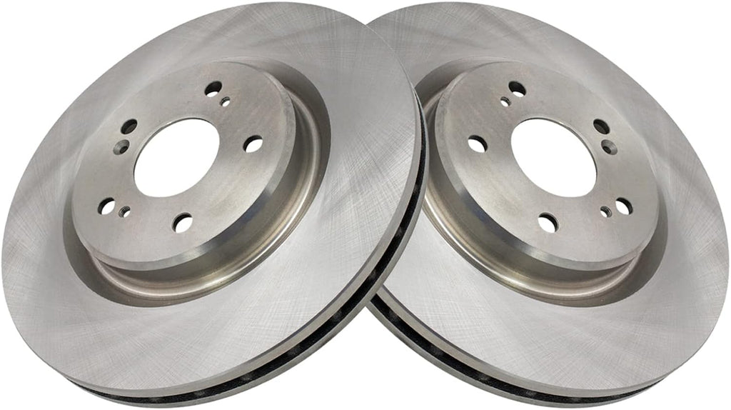 TRQ Front Brake Pad and Rotor Set Ceramic Vented Rotors Compatible with 2019 Acura RDX