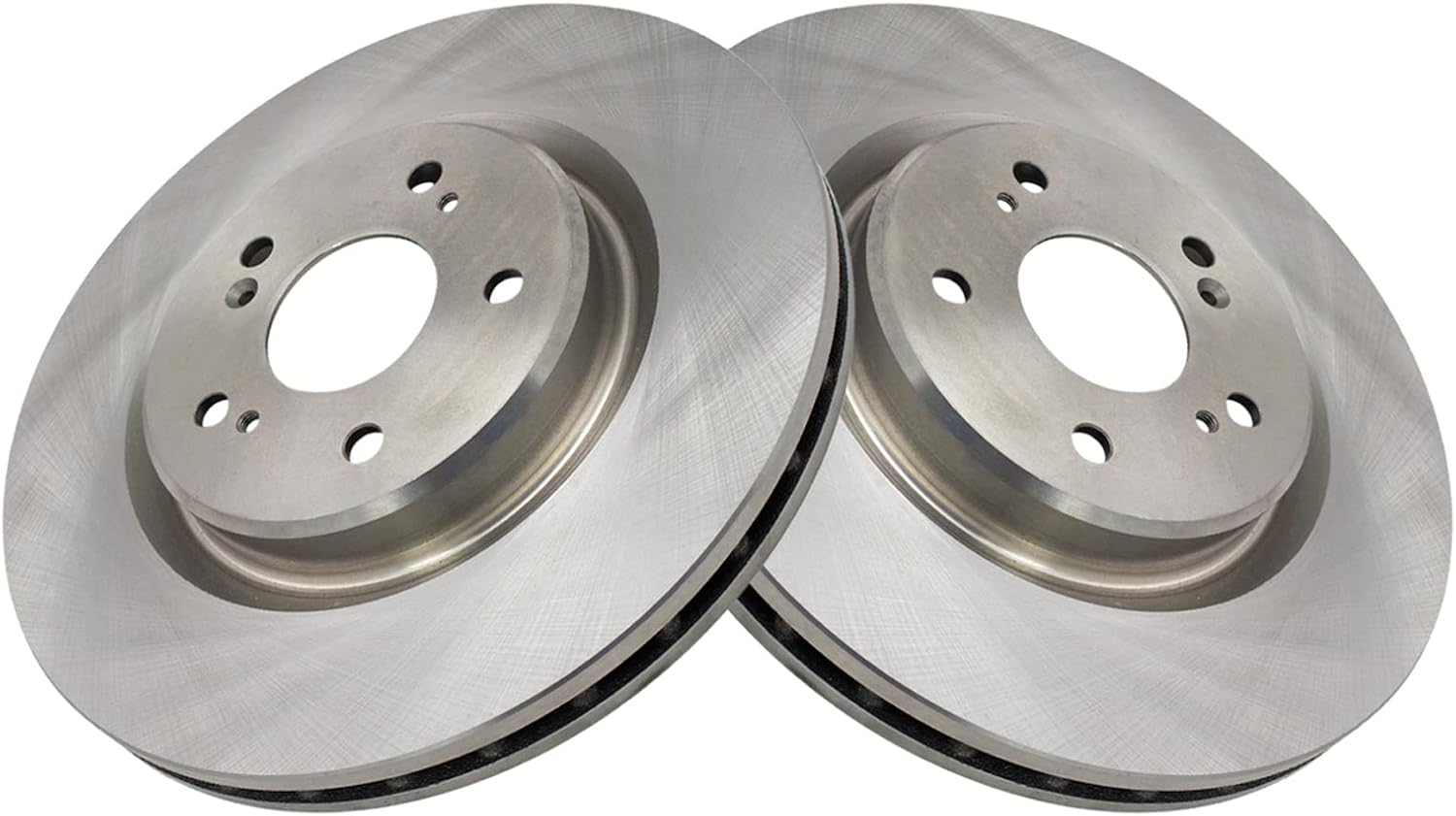 TRQ Front Brake Pad and Rotor Set Ceramic Vented Rotors Compatible with 2019 Acura RDX