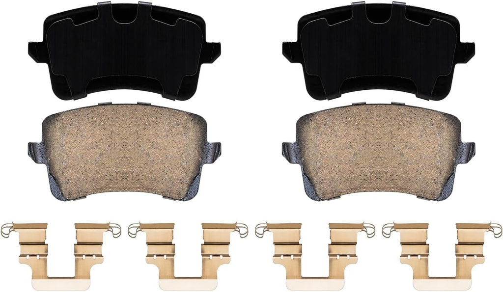 Detroit Axle - 10pc Brake Kit for Audi 2012-2016 S4, 2013-2016 Q5, 2017 S5, Disc Brake Rotors Ceramic Brakes Pads Replacement : 13.58' inch Front and 12.99' inch Rear Rotors