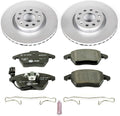 PowerStop Euro-Stop Fully Coated Front Brake Kit For Audi A3 2006-13 |A3 Quattro 2006-13 |TT 2008-09 |TT Quattro 2009-15 - ECE-R90 Certified Brake Pads + Disc Rotor Upgrade, ESK2259