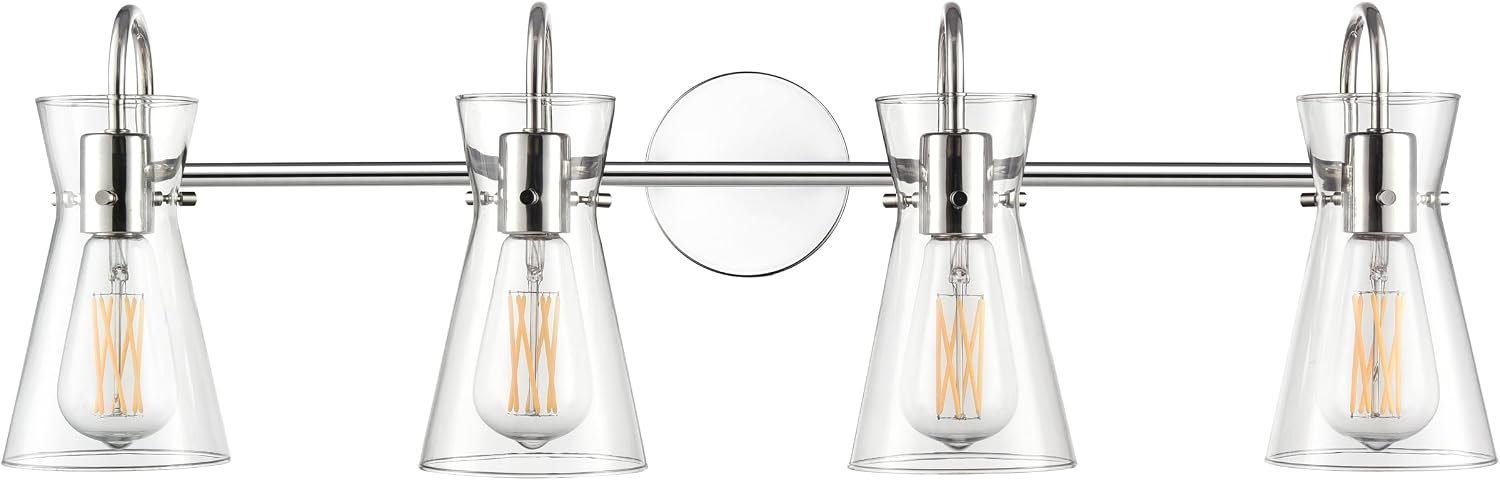 ML Lighting 21004-PN Camellia 30.75' Wide 4-Light Vanity - Polished Nickel