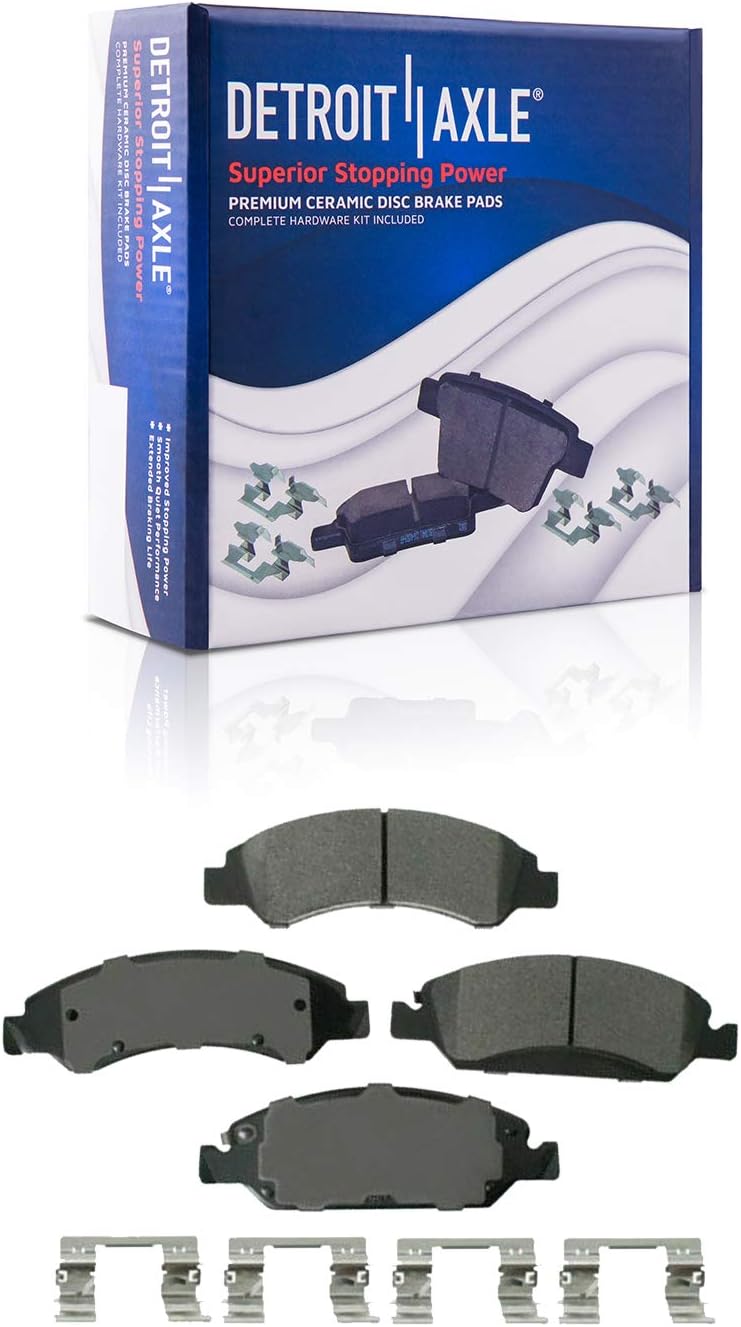 Detroit Axle - Front Brake Kit for Chevy GMC Tahoe Avalanche Silverado Suburban Express Sierra Yukon XL Savana 1500, Cadillac XTS Escalade ESV EXT, Drilled Brake Rotors Brake Pads Brake Caliper